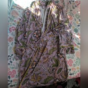 Wildflowers Lavender and Green Floral Wrap